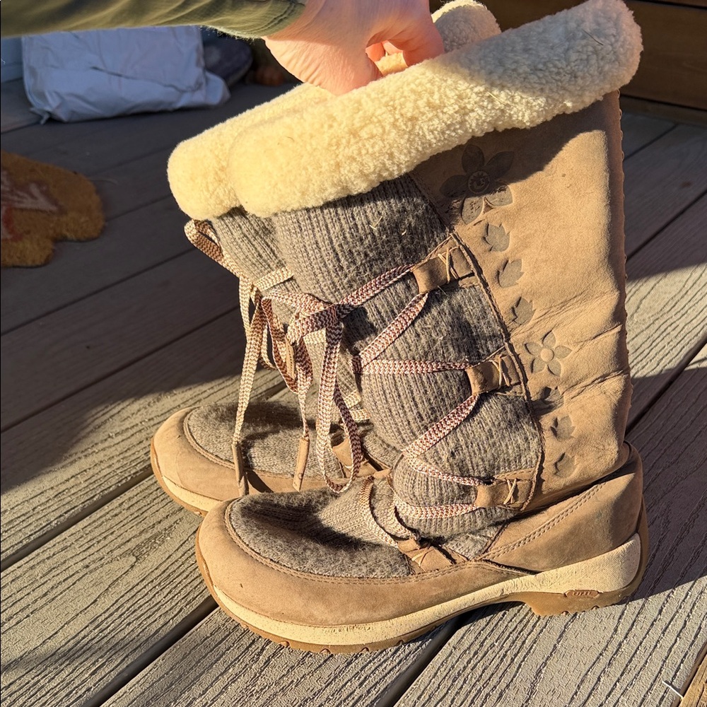 Cozy fleece Winter Boots with Knit Detail